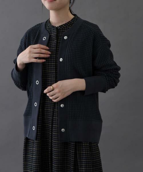 URBAN RESEARCH DOORS / アーバンリサーチ ドアーズ カーディガン・ボレロ | FORK&SPOON　ワッフルカーディガン | 詳細4