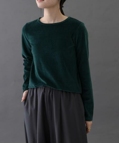 URBAN RESEARCH DOORS / アーバンリサーチ ドアーズ Tシャツ | FORK&SPOON　ベロアロングスリーブTシャツ | 詳細1