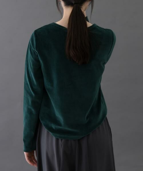 URBAN RESEARCH DOORS / アーバンリサーチ ドアーズ Tシャツ | FORK&SPOON　ベロアロングスリーブTシャツ | 詳細3