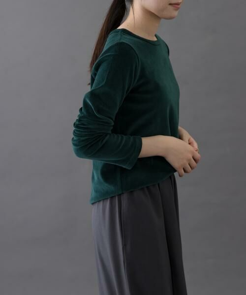 URBAN RESEARCH DOORS / アーバンリサーチ ドアーズ Tシャツ | FORK&SPOON　ベロアロングスリーブTシャツ | 詳細4
