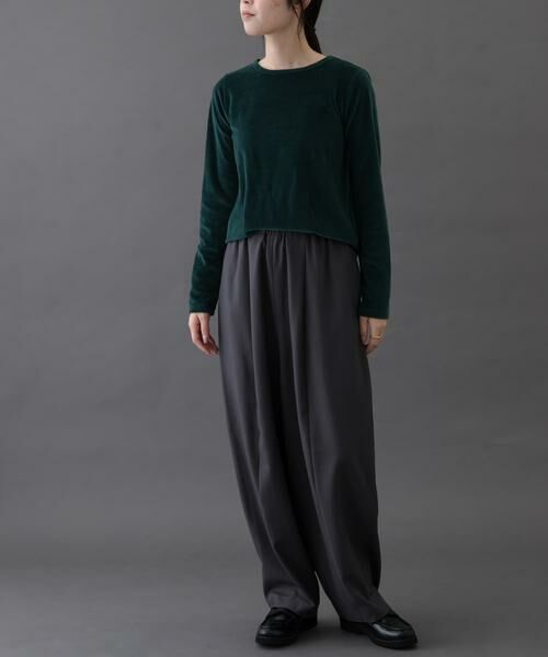 URBAN RESEARCH DOORS / アーバンリサーチ ドアーズ Tシャツ | FORK&SPOON　ベロアロングスリーブTシャツ | 詳細5