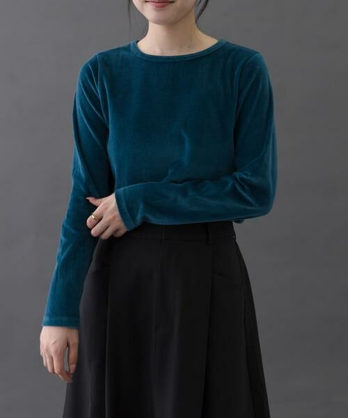 URBAN RESEARCH DOORS / アーバンリサーチ ドアーズ Tシャツ | FORK&SPOON　ベロアロングスリーブTシャツ | 詳細8