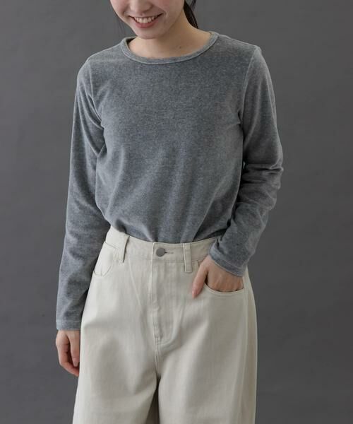 URBAN RESEARCH DOORS / アーバンリサーチ ドアーズ Tシャツ | FORK&SPOON　ベロアロングスリーブTシャツ | 詳細23