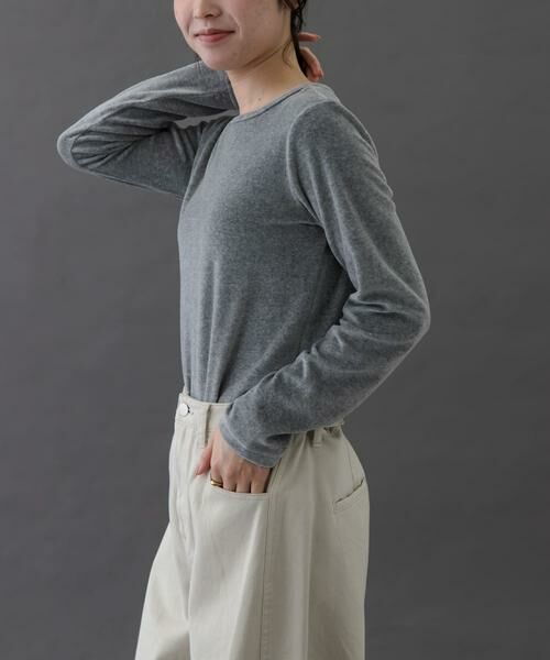 URBAN RESEARCH DOORS / アーバンリサーチ ドアーズ Tシャツ | FORK&SPOON　ベロアロングスリーブTシャツ | 詳細24