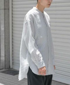 URBAN RESEARCH DOORS / アーバンリサーチ ドアーズ シャツ・ブラウス | FORK&SPOON　バンドカラーダブルクロスシャツ