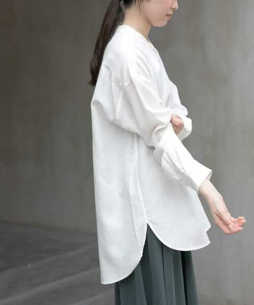 URBAN RESEARCH DOORS / アーバンリサーチ ドアーズ シャツ・ブラウス | FORK&SPOON　バンドカラーダブルクロスシャツ | 詳細1