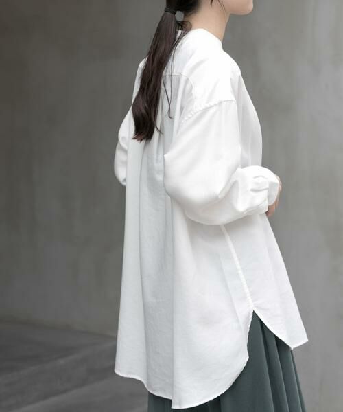 URBAN RESEARCH DOORS / アーバンリサーチ ドアーズ シャツ・ブラウス | FORK&SPOON　バンドカラーダブルクロスシャツ | 詳細2