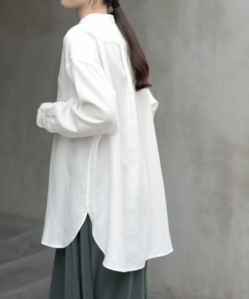 URBAN RESEARCH DOORS / アーバンリサーチ ドアーズ シャツ・ブラウス | FORK&SPOON　バンドカラーダブルクロスシャツ | 詳細3