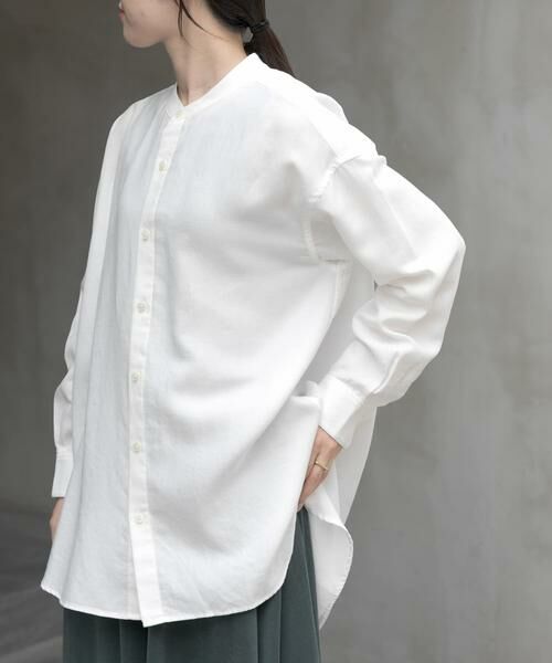 URBAN RESEARCH DOORS / アーバンリサーチ ドアーズ シャツ・ブラウス | FORK&SPOON　バンドカラーダブルクロスシャツ | 詳細4