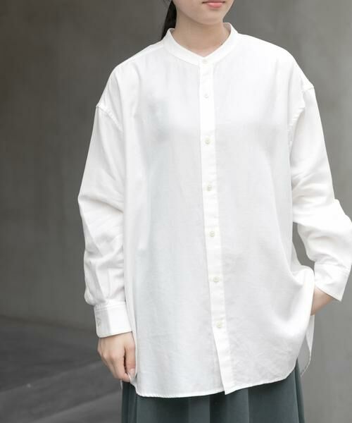 URBAN RESEARCH DOORS / アーバンリサーチ ドアーズ シャツ・ブラウス | FORK&SPOON　バンドカラーダブルクロスシャツ | 詳細5