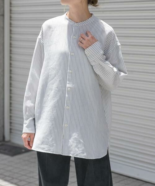 URBAN RESEARCH DOORS / アーバンリサーチ ドアーズ シャツ・ブラウス | FORK&SPOON　バンドカラーダブルクロスシャツ | 詳細16