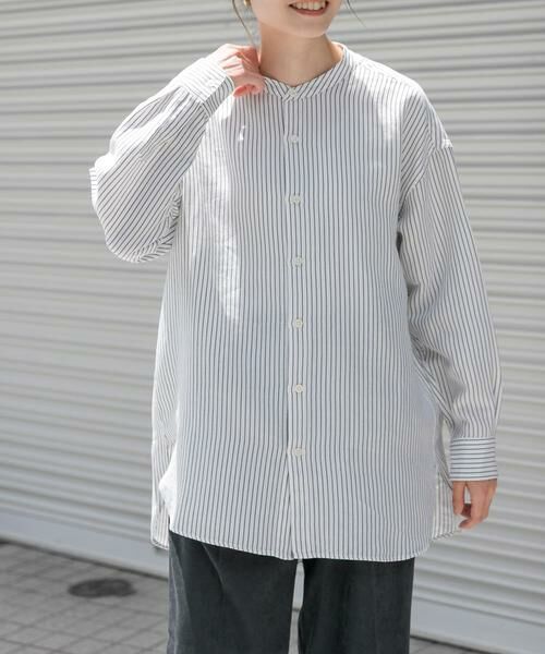 URBAN RESEARCH DOORS / アーバンリサーチ ドアーズ シャツ・ブラウス | FORK&SPOON　バンドカラーダブルクロスシャツ | 詳細17