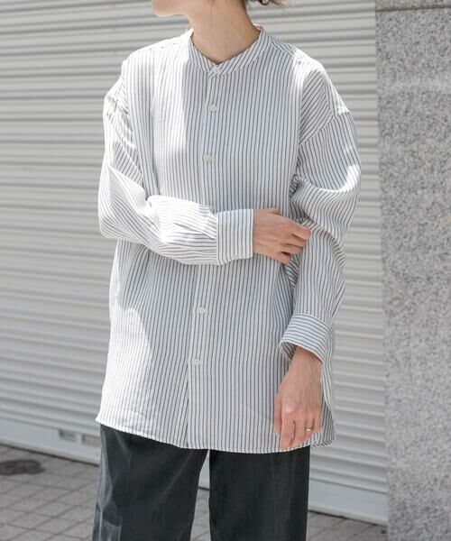 URBAN RESEARCH DOORS / アーバンリサーチ ドアーズ シャツ・ブラウス | FORK&SPOON　バンドカラーダブルクロスシャツ | 詳細18