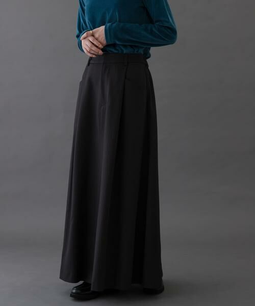 URBAN RESEARCH DOORS/アーバンリサーチ ドアーズ FORK & SPOON バックゴムフレアスカート チャコールグレー 2