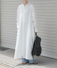 URBAN RESEARCH DOORS / アーバンリサーチ ドアーズ ワンピース | FORK&SPOON　バンドカラーダブルクロスシャツワンピース