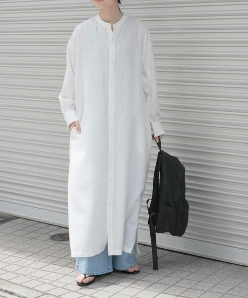 URBAN RESEARCH DOORS / アーバンリサーチ ドアーズ ワンピース | FORK&SPOON　バンドカラーダブルクロスシャツワンピース | 詳細4