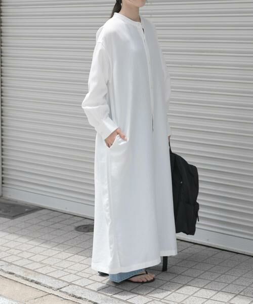 URBAN RESEARCH DOORS / アーバンリサーチ ドアーズ ワンピース | FORK&SPOON　バンドカラーダブルクロスシャツワンピース | 詳細5