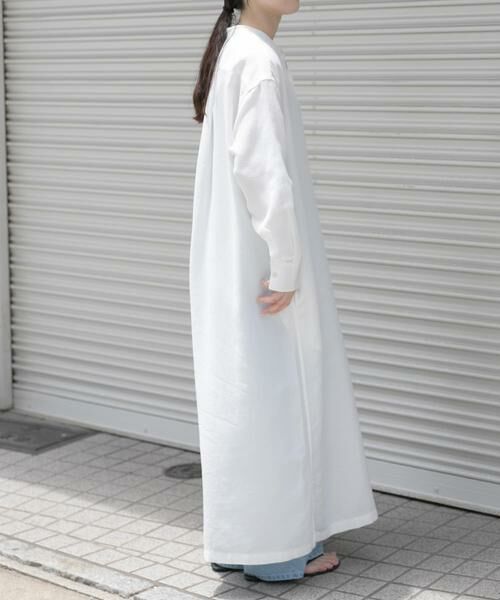 URBAN RESEARCH DOORS / アーバンリサーチ ドアーズ ワンピース | FORK&SPOON　バンドカラーダブルクロスシャツワンピース | 詳細6