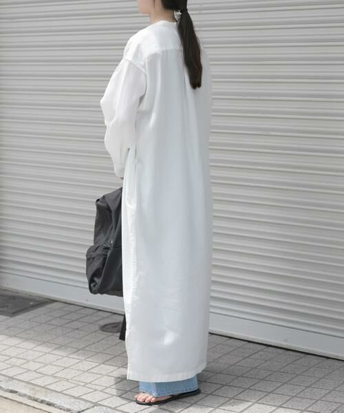 URBAN RESEARCH DOORS / アーバンリサーチ ドアーズ ワンピース | FORK&SPOON　バンドカラーダブルクロスシャツワンピース | 詳細7