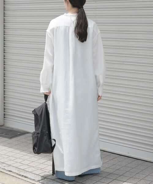 URBAN RESEARCH DOORS / アーバンリサーチ ドアーズ ワンピース | FORK&SPOON　バンドカラーダブルクロスシャツワンピース | 詳細8