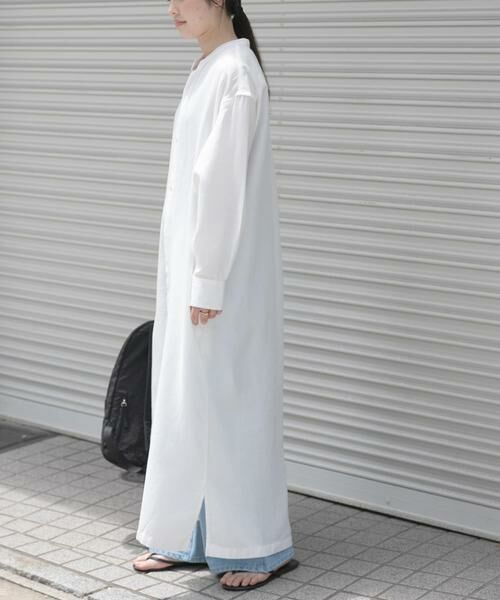 URBAN RESEARCH DOORS / アーバンリサーチ ドアーズ ワンピース | FORK&SPOON　バンドカラーダブルクロスシャツワンピース | 詳細9