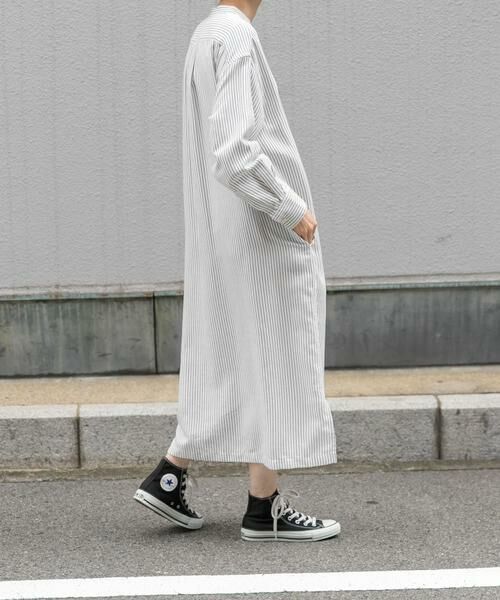 URBAN RESEARCH DOORS / アーバンリサーチ ドアーズ ワンピース | FORK&SPOON　バンドカラーダブルクロスシャツワンピース | 詳細16