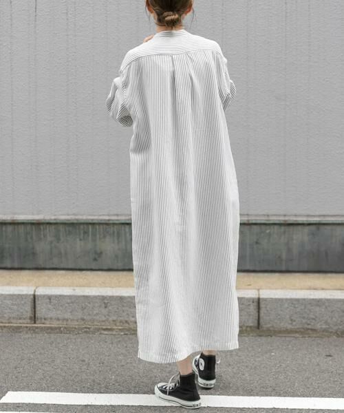 URBAN RESEARCH DOORS / アーバンリサーチ ドアーズ ワンピース | FORK&SPOON　バンドカラーダブルクロスシャツワンピース | 詳細17