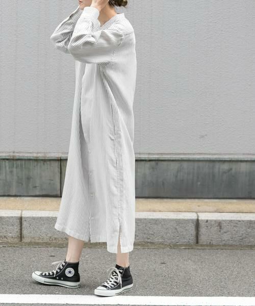 URBAN RESEARCH DOORS / アーバンリサーチ ドアーズ ワンピース | FORK&SPOON　バンドカラーダブルクロスシャツワンピース | 詳細18