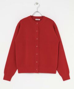 PICONE コットン フロントファスナー カーディガン レッド 40 PICONE コットン フロントファスナー カーディガン レッド 40