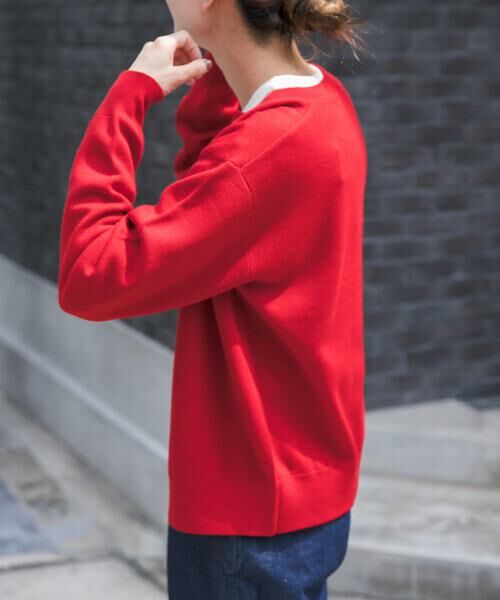 URBAN RESEARCH DOORS / アーバンリサーチ ドアーズ カーディガン・ボレロ | FORK&SPOON　ミラノリブクルーネックカーディガン | 詳細2