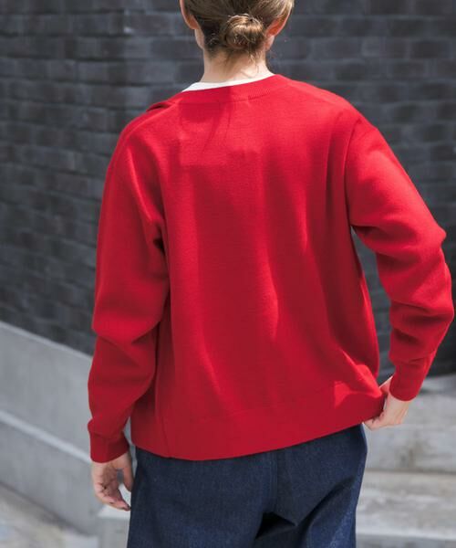 URBAN RESEARCH DOORS / アーバンリサーチ ドアーズ カーディガン・ボレロ | FORK&SPOON　ミラノリブクルーネックカーディガン | 詳細3