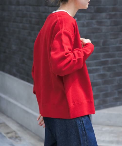 URBAN RESEARCH DOORS / アーバンリサーチ ドアーズ カーディガン・ボレロ | FORK&SPOON　ミラノリブクルーネックカーディガン | 詳細4