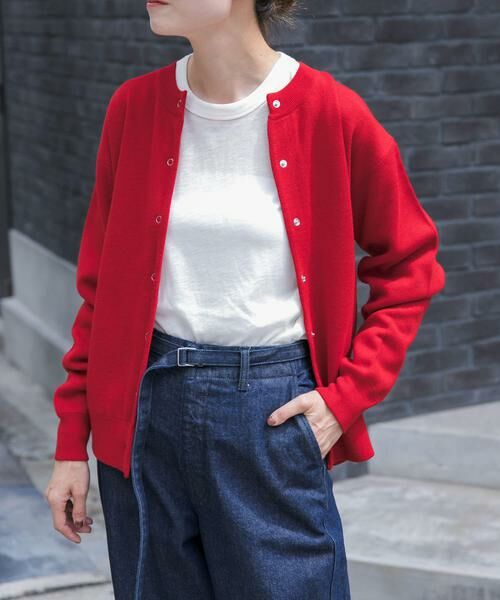 URBAN RESEARCH DOORS / アーバンリサーチ ドアーズ カーディガン・ボレロ | FORK&SPOON　ミラノリブクルーネックカーディガン | 詳細5