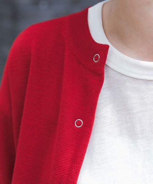 URBAN RESEARCH DOORS / アーバンリサーチ ドアーズ カーディガン・ボレロ | FORK&SPOON　ミラノリブクルーネックカーディガン | 詳細6