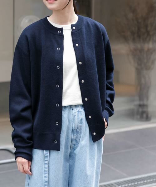 URBAN RESEARCH DOORS / アーバンリサーチ ドアーズ カーディガン・ボレロ | FORK&SPOON　ミラノリブクルーネックカーディガン | 詳細10