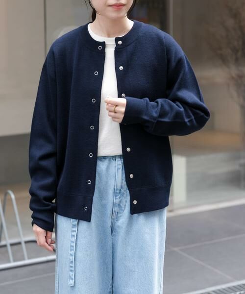 URBAN RESEARCH DOORS / アーバンリサーチ ドアーズ カーディガン・ボレロ | FORK&SPOON　ミラノリブクルーネックカーディガン | 詳細11