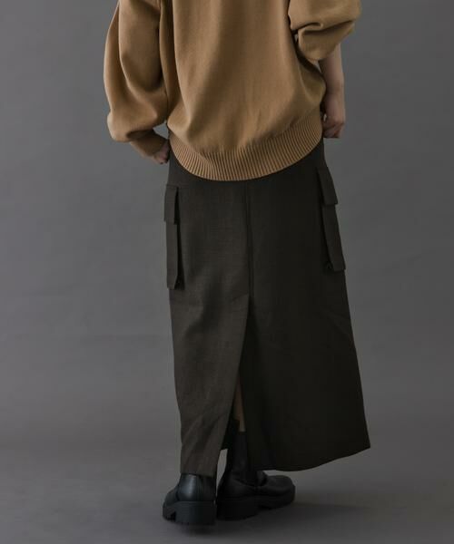 URBAN RESEARCH DOORS / アーバンリサーチ ドアーズ スカート | FORK&SPOON　ウールライクツイルスカート | 詳細3