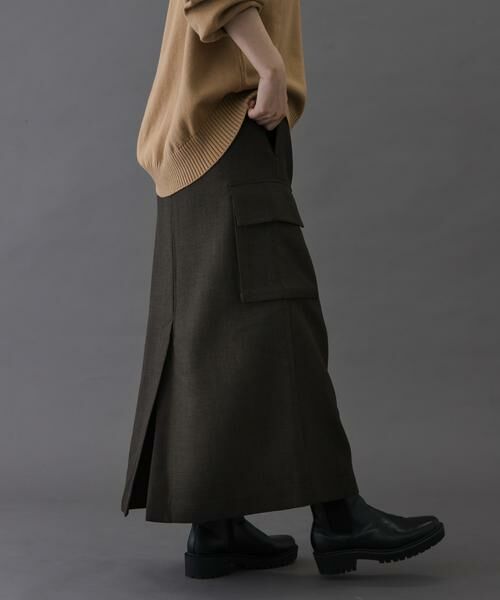 URBAN RESEARCH DOORS / アーバンリサーチ ドアーズ スカート | FORK&SPOON　ウールライクツイルスカート | 詳細4