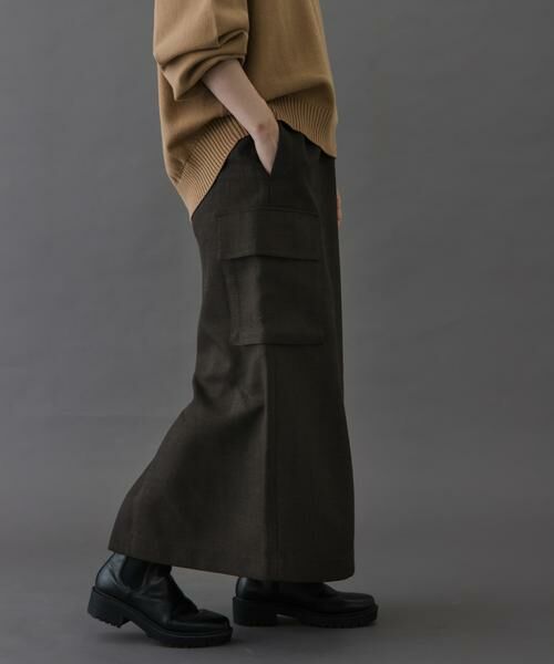 URBAN RESEARCH DOORS / アーバンリサーチ ドアーズ スカート | FORK&SPOON　ウールライクツイルスカート | 詳細5
