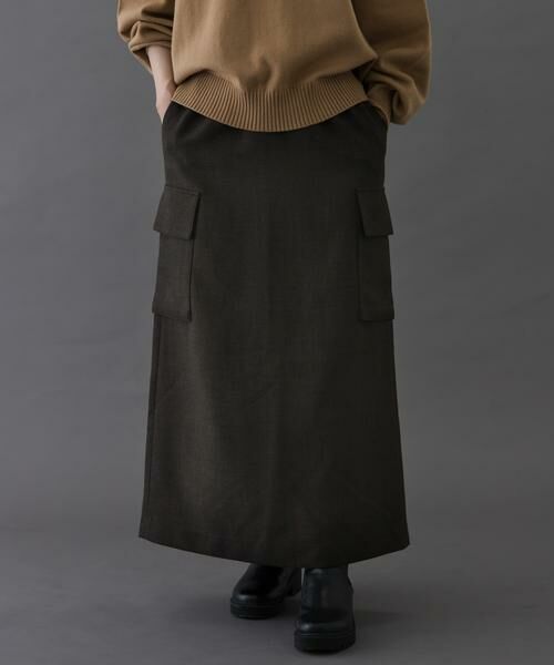 URBAN RESEARCH DOORS / アーバンリサーチ ドアーズ スカート | FORK&SPOON　ウールライクツイルスカート | 詳細6