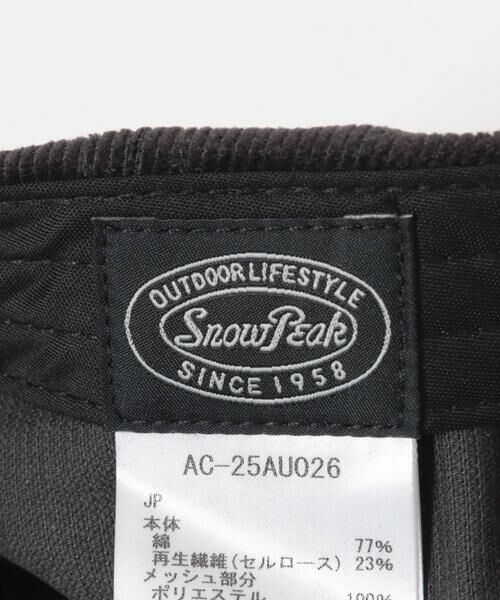 URBAN RESEARCH DOORS / アーバンリサーチ ドアーズ キャップ | Snow Peak Apparel　Corduroy Cap | 詳細6