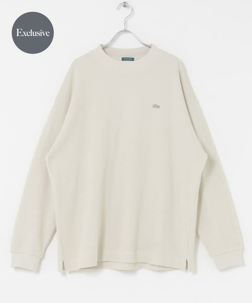 URBAN RESEARCH DOORS/アーバンリサーチ ドアーズ 『別注』LACOSTE×DOORS thick pique mock long-sleeve アイボリー 3 URBAN RESEARCH DOORS/アーバンリサーチ ドアーズ 『別注』LACOSTE×DOORS thick pique mock long-sleeve アイボリー 3