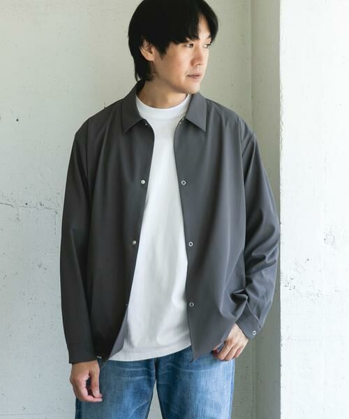 URBAN RESEARCH DOORS / アーバンリサーチ ドアーズ シャツ・ブラウス | 『XLサイズ/WEB限定』『UR TECH』サマシェア ロングスリーブシャツカーディガン | 詳細9