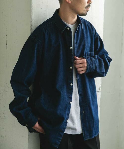 URBAN RESEARCH DOORS / アーバンリサーチ ドアーズ シャツ・ブラウス | デニムレギュラーカラーシャツ | 詳細4