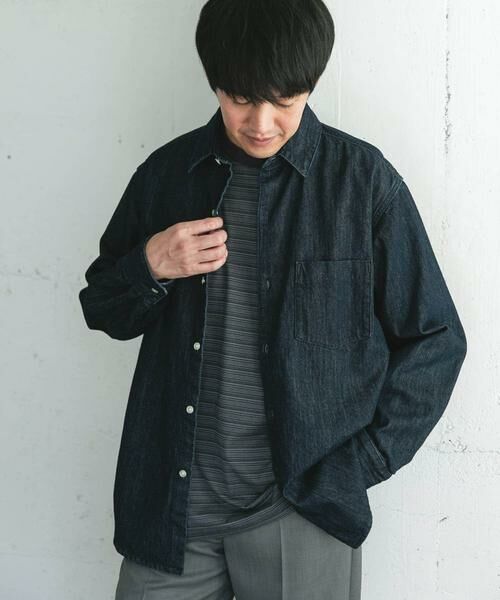 URBAN RESEARCH DOORS / アーバンリサーチ ドアーズ シャツ・ブラウス | デニムレギュラーカラーシャツ | 詳細27