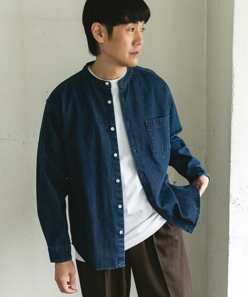 URBAN RESEARCH DOORS / アーバンリサーチ ドアーズ シャツ・ブラウス | デニムバンドカラーシャツ | 詳細2