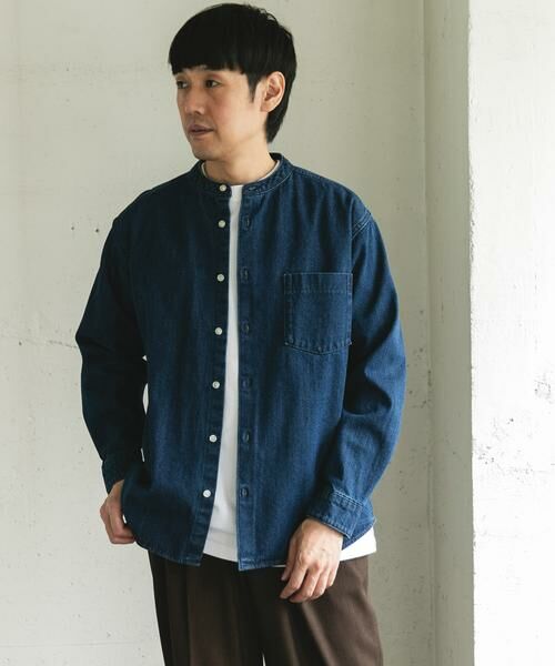 URBAN RESEARCH DOORS / アーバンリサーチ ドアーズ シャツ・ブラウス | デニムバンドカラーシャツ | 詳細4