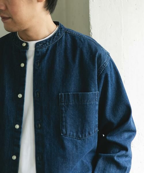 URBAN RESEARCH DOORS / アーバンリサーチ ドアーズ シャツ・ブラウス | デニムバンドカラーシャツ | 詳細5