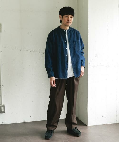 URBAN RESEARCH DOORS / アーバンリサーチ ドアーズ シャツ・ブラウス | デニムバンドカラーシャツ | 詳細7