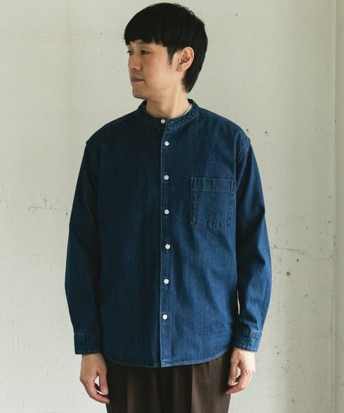 URBAN RESEARCH DOORS / アーバンリサーチ ドアーズ シャツ・ブラウス | デニムバンドカラーシャツ | 詳細8